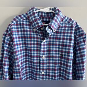Vineyard Vines Slim Fit Soft Flannel-Feel Plaid Button Down Shirt Men’s Small